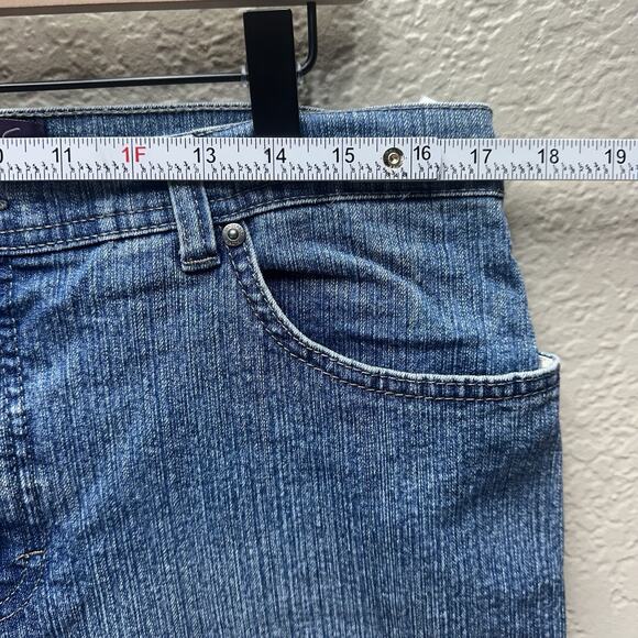 Gloria Vanderbilt Amanda Jeans Womens 18 Denim Straight Leg High Rise Zip - Picture 7 of 15